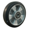 Aluminium wiel, 180mm diameter, elastisch rubber loopvlak, kogellager, LW503582