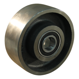 Gietijzeren wiel, 130mm diameter, gietijzeren loopvlak, kogellager, LW348144