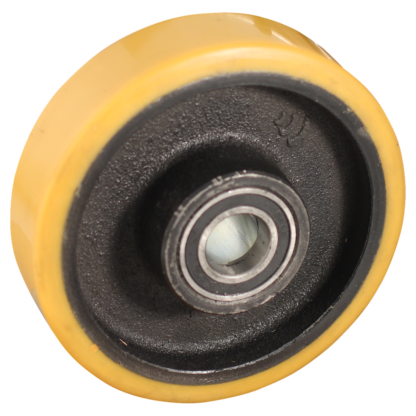 Gietijzeren wiel, 150mm diameter, PU loopvlak, kogellager, LW767373