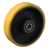 Gietijzeren wiel, 175mm diameter, PU loopvlak, kogellager, LW294139