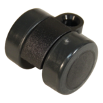 Kunststof zwenkwiel, 36mm diameter, TPE loopvlak, glijlager, ZW719021