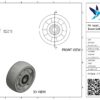 PA wiel, 100mm diameter, PA loopvlak, kogellager - Afbeelding 3