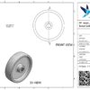 PP wiel, 150mm diameter, PP loopvlak, rollager RVS - Afbeelding 3