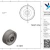 Gietijzeren wiel, 130mm diameter, gietijzeren loopvlak, kogellager - Afbeelding 3