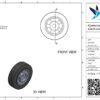 Aluminium wiel, 160mm diameter, elastisch rubber loopvlak, kogellager - Afbeelding 3