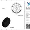 PP wiel, 200mm diameter, rubber loopvlak, rollager RVS - Afbeelding 3