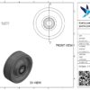 Gietijzeren wiel, 150mm diameter, gietijzeren loopvlak, kogellager - Afbeelding 2