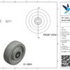PA wiel, 150mm diameter, PA loopvlak, kogellager - Afbeelding 3