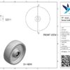 PP wiel, 150mm diameter, PP loopvlak, rollager - Afbeelding 3