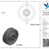 Gietijzeren wiel, 150mm diameter, gietijzeren loopvlak, kogellager - Afbeelding 3