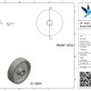 PP wiel, 125mm diameter, PP loopvlak, rollager RVS - Afbeelding 3