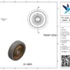 PA wiel, 125mm diameter, elastisch rubber loopvlak, kogellager - Afbeelding 3