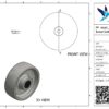 PP wiel, 100mm diameter, PP loopvlak, rollager - Afbeelding 3