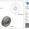 PA wiel, 160mm diameter, PA loopvlak, kogellager - Afbeelding 3