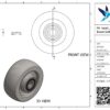 PA wiel, 125mm diameter, PA loopvlak, kogellager - Afbeelding 3