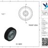 PA wiel, 125mm diameter, elastisch rubber loopvlak, kogellager - Afbeelding 3