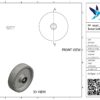 PP wiel, 125mm diameter, PP loopvlak, rollager - Afbeelding 3