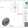 PA wiel, 200mm diameter, PA loopvlak, kogellager - Afbeelding 3