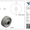 PP wiel, 80mm diameter, PP loopvlak, rollager RVS - Afbeelding 3