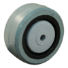 PA wiel, 100mm diameter, elastisch rubber loopvlak, kogellager, LW250640