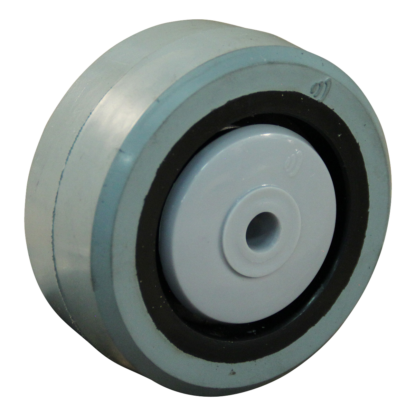 PA wiel, 100mm diameter, elastisch rubber loopvlak, kogellager, LW874076