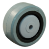 PA wiel, 125mm diameter, elastisch rubber loopvlak, kogellager, LW777346