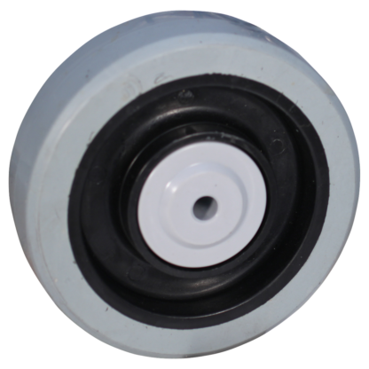 PA wiel, 160mm diameter, elastisch rubber loopvlak, kogellager, LW830816