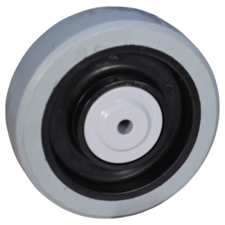 PA wiel, 160mm diameter, elastisch rubber loopvlak, kogellager RVS, LW483510