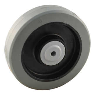 PA wiel, 200mm diameter, elastisch rubber loopvlak, kogellager RVS, LW536981