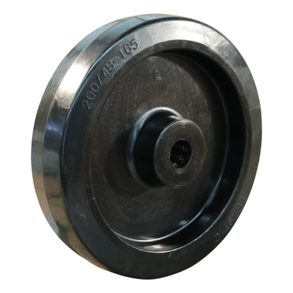 PA wiel, 200mm diameter, elastisch rubber loopvlak, rollager, LW727183
