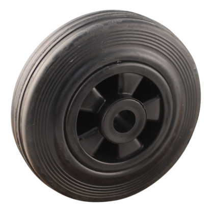 PP wiel, 125mm diameter, rubber loopvlak, glijlager, LW831542
