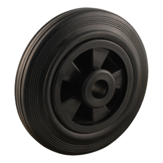 PP wiel, 160mm diameter, rubber loopvlak, glijlager, LW826333