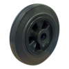 PP wiel, 80mm diameter, rubber loopvlak, rollager RVS, LW823974
