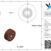 Gietijzeren palletwagenwiel, 100mm diameter, 40mm breed, 560kg draagvermogen - Afbeelding 3
