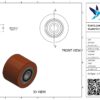 Gietijzeren palletwagenwiel, 82mm diameter, 60mm breed, 550kg draagvermogen - Afbeelding 3