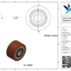 Gietijzeren palletwagenwiel, 75mm diameter, 40mm breed, 300kg draagvermogen - Afbeelding 3