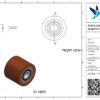 Gietijzeren palletwagenwiel, 70mm diameter, 60mm breed, 470kg draagvermogen - Afbeelding 3
