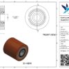 Gietijzeren palletwagenwiel, 75mm diameter, 75mm breed, 560kg draagvermogen - Afbeelding 3