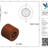 Gietijzeren palletwagenwiel, 85mm diameter, 70mm breed, 650kg draagvermogen - Afbeelding 3