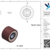 Gietijzeren palletwagenwiel, 60mm diameter, 40mm breed, 250kg draagvermogen - Afbeelding 2