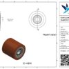 Gietijzeren palletwagenwiel, 70mm diameter, 70mm breed, 470kg draagvermogen - Afbeelding 2