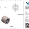 Gietijzeren palletwagenwiel, 50mm diameter, 40mm breed, 250kg draagvermogen - Afbeelding 2