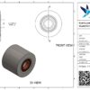 Gietijzeren palletwagenwiel, 85mm diameter, 70mm breed, 650kg draagvermogen - Afbeelding 3