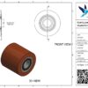Gietijzeren palletwagenwiel, 85mm diameter, 80mm breed, 750kg draagvermogen - Afbeelding 3