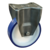 Rvs bokwiel, 150mm diameter, PU loopvlak, glijlager, 192mm bouwhoogte, BW851199
