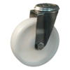 Rvs zwenkwiel, 80mm diameter, PA loopvlak, glijlager, ZW412649