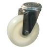 Rvs zwenkwiel, 80mm diameter, PP loopvlak, rollager RVS, ZW233674