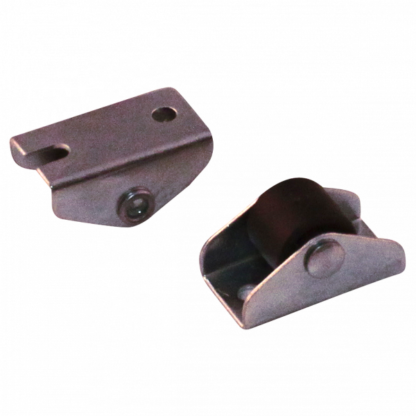 Stalen bokwiel, 15mm diameter, PP loopvlak, glijlager, 17mm bouwhoogte