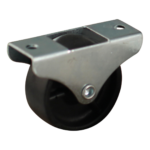 Stalen bokwiel, 25mm diameter, PP loopvlak, glijlager, 28.5mm bouwhoogte, BW273499