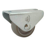 Stalen bokwiel, 25mm diameter, TPE loopvlak, glijlager, 28.5mm bouwhoogte, BW378661